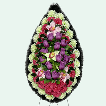 Венок из искусственных цветов